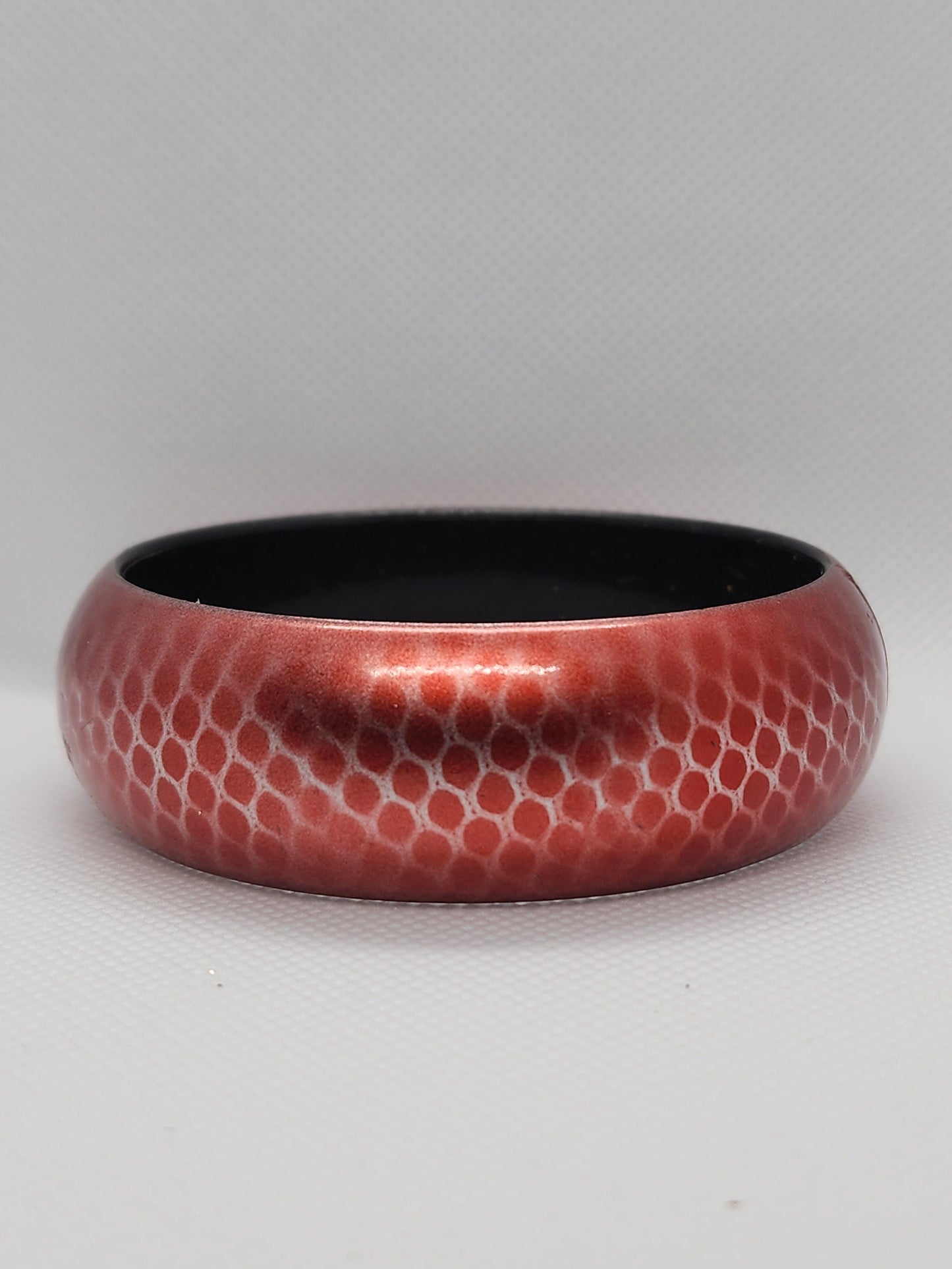 Vintage Red Geometric Bangle Bracelet ...perfect for Valentines Day